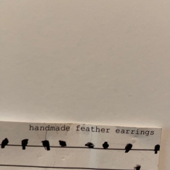 Handmade feather earrings - Picture 2 of 3